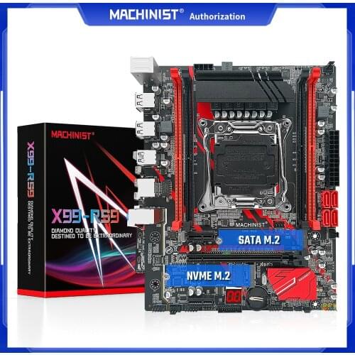 X99 motherboard LGA 2011-3 for Intel Xeon E5 V3&V4 DDR4 memory support M.2 NVME &NGFF&WIFI USB 3.0 four channel plate X99-RS9