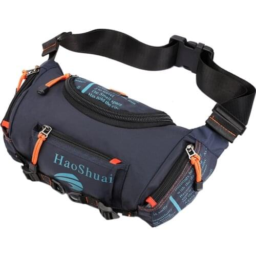 Fashionable multifunctional outdoor sports mens shoulder messenger bag waterproof chest bag large capacity waist bag