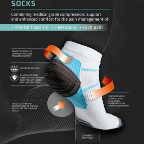 Comfort Foot Anti Fatigue Men/women Compression Socks Sleeve Elastic Socks Ankle Guard Socks One Pair