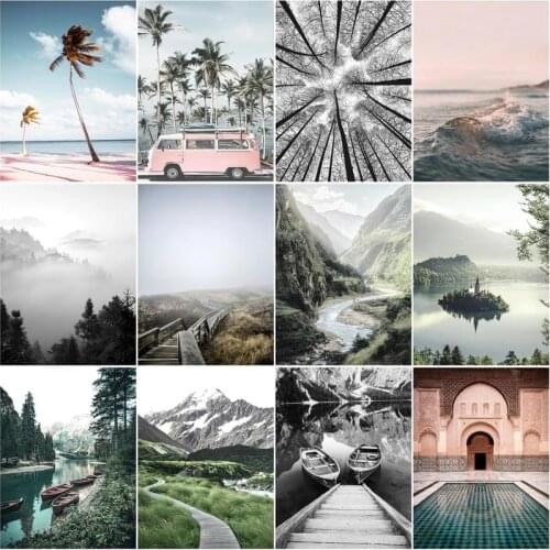 Frame Diy Painting By Numbers For Adults Road Landscape Canvas By Numbers Modern Wall Art For Home Decor