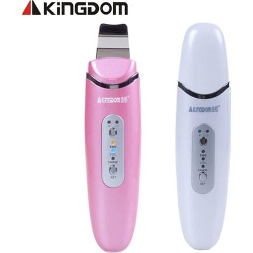 New KINGDON 3 in1 EMS Face Lift Skin Tighten Galvanic Ion Deep Clean High Frequency Vibration Ultrasonic Facial Cleaner Massager