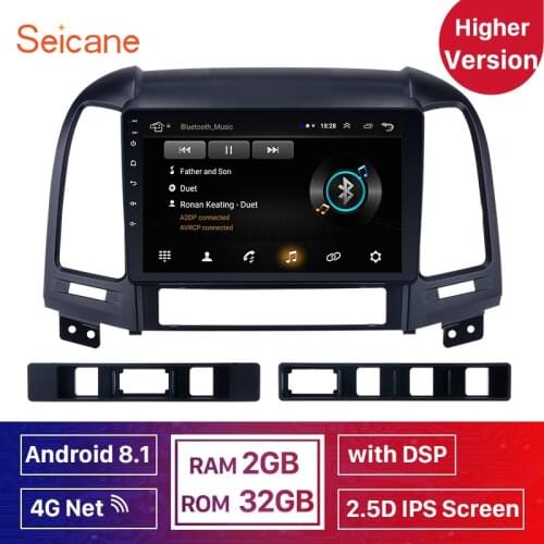 Seicane 2GB RAM 2din Android Car Radio Multimedia Player GPS Head Unit For 2005 2006 2007-2012 HYUNDAI SANTA FE DSP 4G Net WIFI