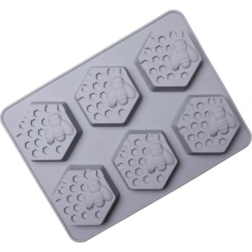 Silicone soap mold 4 grid massage DIY self-made oval spa soap making tool with single hole mold NJ70301