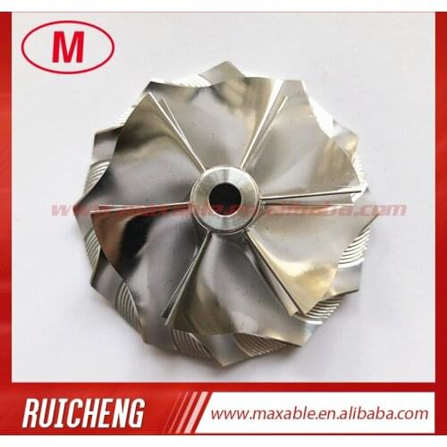 TD04HL 43.75/57.25mm 6+6 blades turbocharger billet/milling/aluminum 2618 compressor wheel