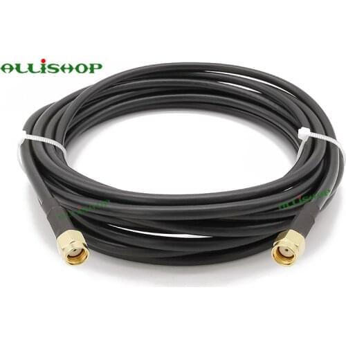 RP-SMA Male Switch RP-SMA Male Plug RF Coax Pigtail Cable LMR195 For Wireless Router 1-30 Meter