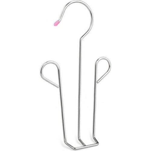 100pcs/lot Stainless Steel Shoes Hanger Hook Drying Rack Home Storage Organizer Hanging Tools Free Shipping ZA5256