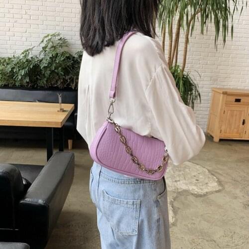 Vintage Stone Pattern Small Tote bag MINI PU Leather Shoulder Bags For Women Chain Designer Luxury Handbag Female Handbag Tote