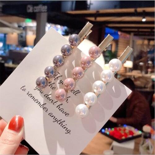 Fashion Pearl Hair Clip Women Hairpin Girls Hairpins Barrette Headwear Hairgrip Hair Accessories Dropship New Arrival