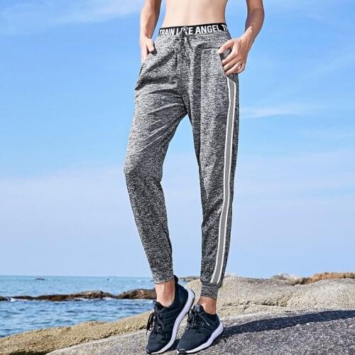 Women Training Pants Running Sport Pants for Gym Yoga Pants Pocket Elastic Waist Fitness Trousers Women Jogging Workout