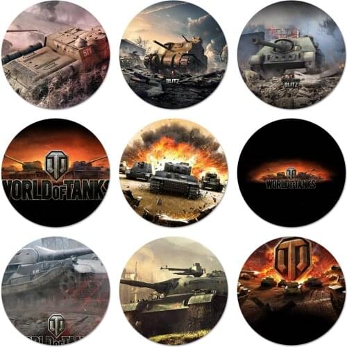World Of Tanks Icons Pins Badge Decoration Brooches Metal Badges For Backpack Decoration 58mm