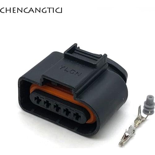 1 Set 5 Pin Way Automotive VAG Air Flow Meter Wire Connector Plug For Volkswagen Passat Golf Jetta Touareg 6N0973705 1J0973705