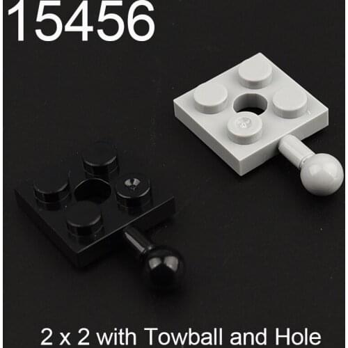 10PCS 15456 Plate Special 2x2 with Towball and Hole Building block accessories parts MOC DIY Education Build Toys Brick