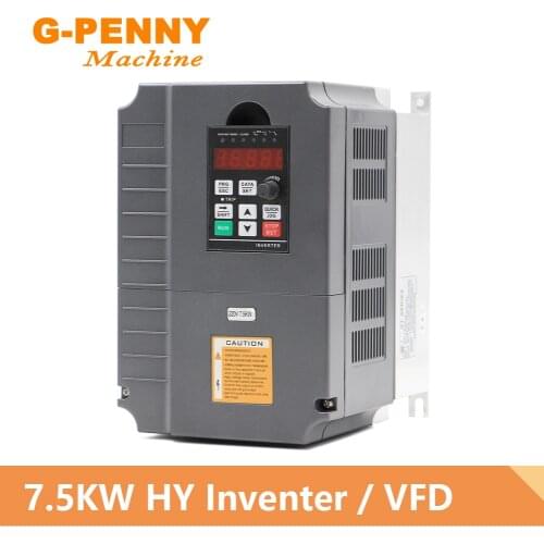 7.5KW GT HUANYANG 220v/380v Inverter CNC Spindle motor speed control Variable Frequency Drive 0-400Hz 3P output 1HP or 3HP Input