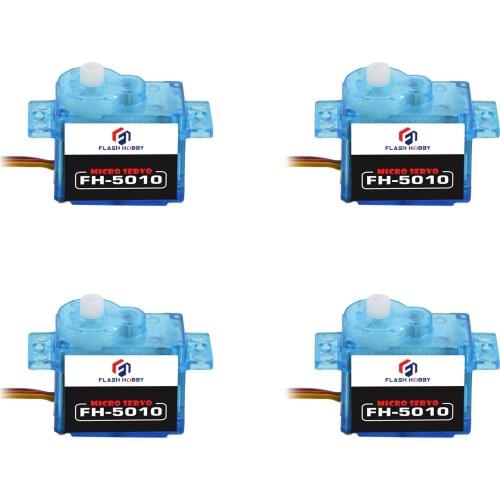 4pcs/ lot 5010 Micro Analog Servo 5g 0.8kg-cm 0.12sec Speed for RC Airplane Glider Robot Toys hobbies
