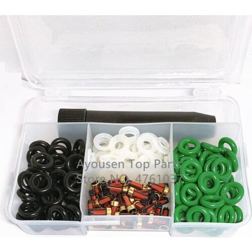 50Sets/Box Fuel Injector Repair Kits Micro Filter Extractor For Injector Part#FBJC100 16600-5L700 0280155937 with Free Shipping