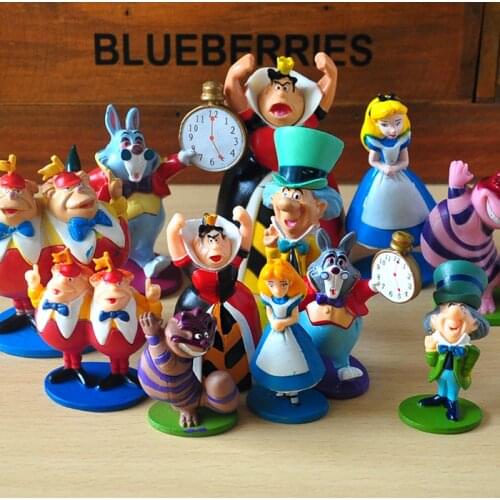 6pcs/lot 5-6.5cm PVC Action Figure Cake Topper Set on Stand Action Figure Toys