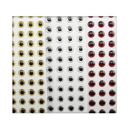 90pcs 15mm Silver/Gold/Red 3D Holographic Fishing Lure Eyes,Fly Tying, Jigs, Craft, Dolls
