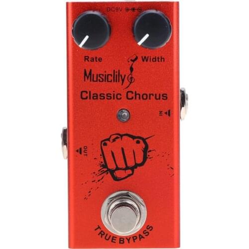 Musiclily Basic Mini Electric Guitar Effects Pedal DC 9V Adapter Powered True Bypass, Classic Chorus