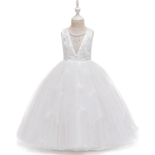 White party dress vestidos kids dresses for girls elbise jurken ropa sukienka dziewczynka de fiesta disfraz roupa infantil jurk