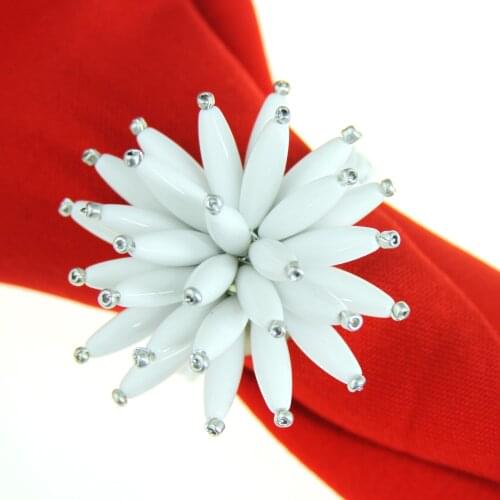 Free shipping crystal flower napkin ring wedding wholesale napkin holder 12 pcs in many colors