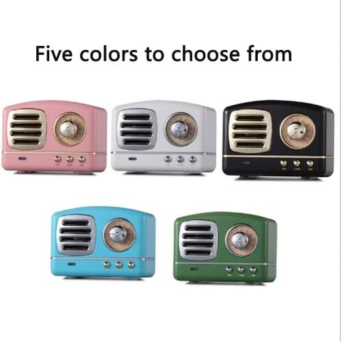 10 pcs Wireless Vintage Portable Bluetooth Stereo Speaker Enhanced Bass USB TF Card Slot Handsfree Calling