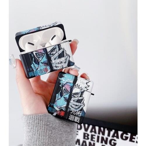 Cute Anime Jujutsu Kaisen Ryomen Sukuna Wireless Bluetooth Earphone Case For AirPods Pro 2 1 Square Soft Silicon Headset Cover