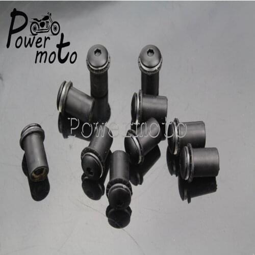 Black Motorcycle Windshield Bolts Wellnuts & Washers 10pcs M5 5mm Wind Screen Nut Fastener Fairing For Kawasaki Sportbike Racer