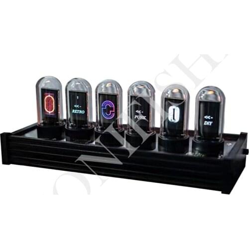 Elekstube IPS Nixie Tube Digital Clock, Electronic Calendar 6 Bit LCD Time Photo Display, retro clock, birthday gift