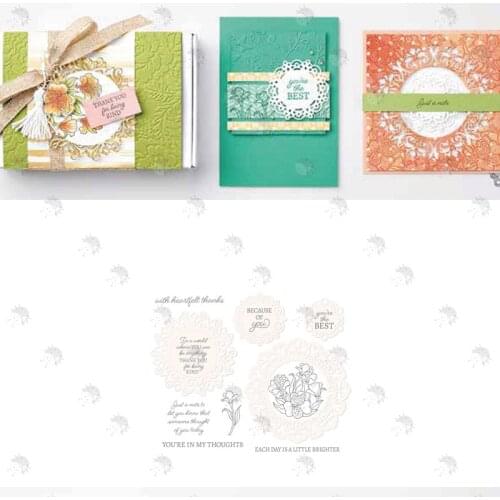 Flower Circle Background Greeting Card Decoration Metal Cutting Dies New DIY Stencil Scrapbooking Embossing 2021 Make Albums