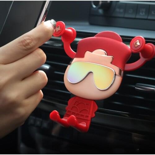 LUCKY Free shipping Gravity Bracket Car Phone Holder Flexible Universal Car Gravity Holder Support Mobile Phone Stand For iPhone