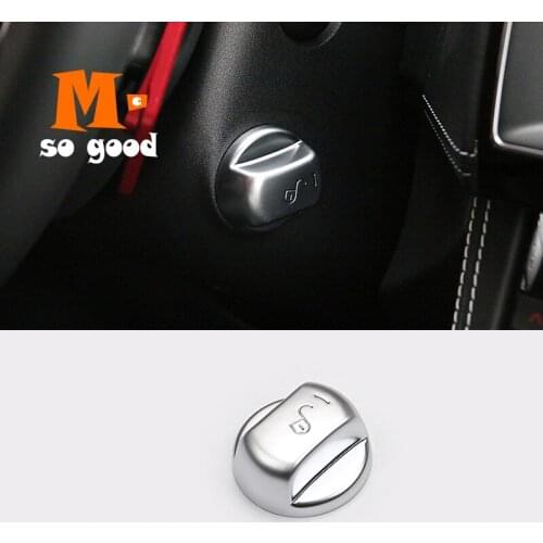 For Jaguar XE F-Pace 2016 2017 2018 Chrome Interior Accessory Steering Wheel Lock Cover Button Trim