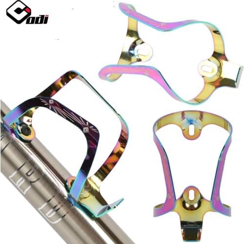 MTB Bottle Cage Electroplating Bottle Holder Color Plating Colorful Water Cup Holder Aluminum Bicycle Water Bottle Riding