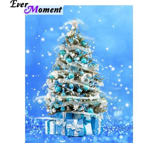 Ever Moment Diamond Painting Christmas Tree Gift Handmade Picture Of Rhinestone Mosaic Full Square Diamond Embroidery ASF1831