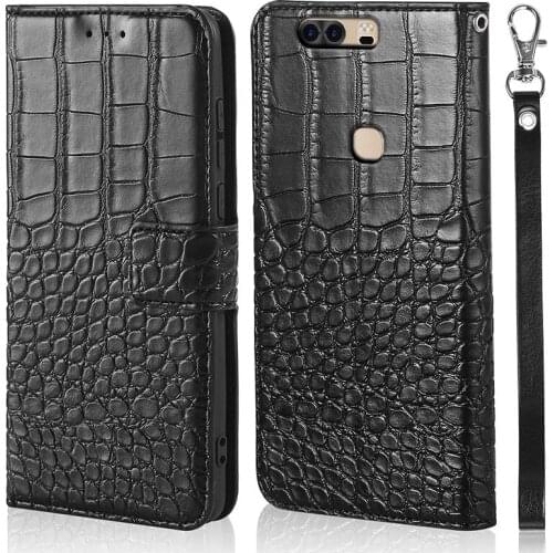 Wallet Leather Handbag Phone Case for Huawei Honor V8 Crocodile skin Case For Honor V8 Luxury Retro Magnetic Wallet Cover