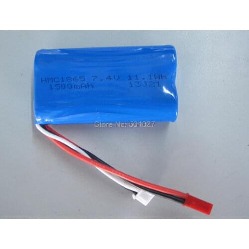 YUKALA 7.4v 1500mah Li-ion battery 18650 2s JST PLUG for WL912 rc Boat V913 RC helicopter