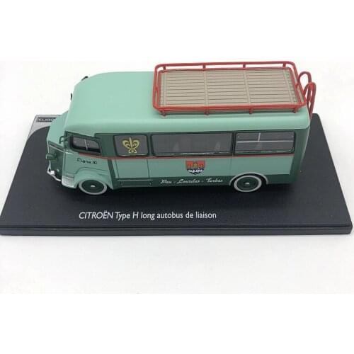 Diecast 1:43 French Old Bus Simulation Alloy Car Model Classic Static Decoration Collection Display Toys for Bors