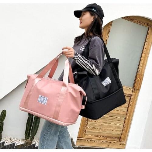 2021 New Fashion Womens Bag Summer Large-capacity Gym Bags Nylon Wet And Dry Separation Sports Bags
