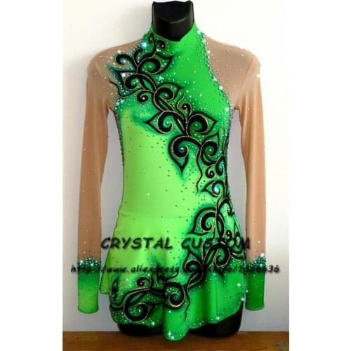 Girls Custom Figure Skating Dresses Graceful New Brand Kids Ice Skating Dresses For Competition DR3848