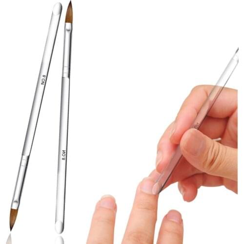 Nail Brush 8# Pen Holder Can Clean Nail Polish Nail Art Crystal Brush
