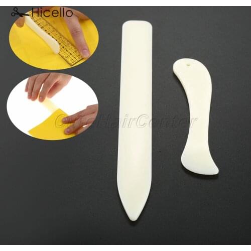 2PCS/set Plastic Open Letter Knife Leather Craft Bone Folder Leather Scoring Folding Creasing Scraper Sewing Tools Hicello