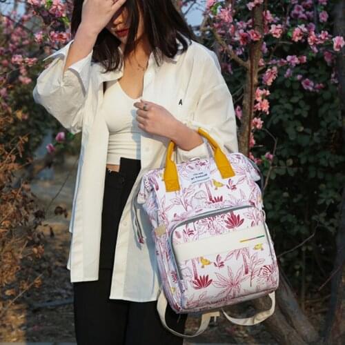 Newest 4 Colors Diaper Bags for Mom Backpack Mummy Large Capacity Stroller Bag Baby Multi-Function Waterproof Travel Outdoor