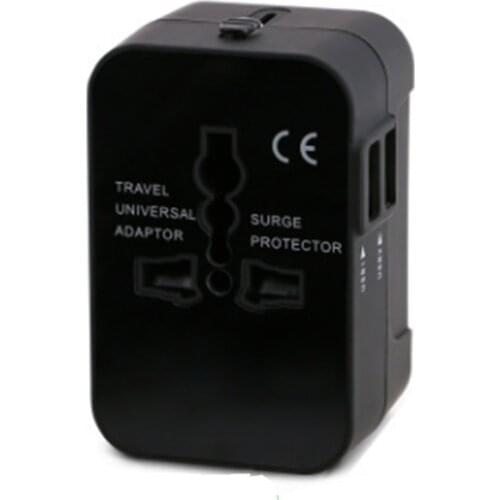 Universal Worldwide All in One Phone Charger Travel Wall AC Power Plug Adapter with Dual USB Charging Ports for USA EU UK AU