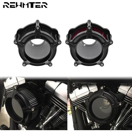 Motorcycle Air Filter Intake Cleaner System Kit CNC Aluminum For Harley Softail Dyna Touring Sportster XL1200 883 Road Glide FLH