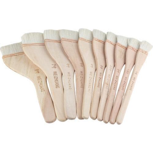 High Quality Wooden Handle Goat Hair Paint Brushes for Wall Different Size Watercolor Acrylic Oil Painting School Art Supplies