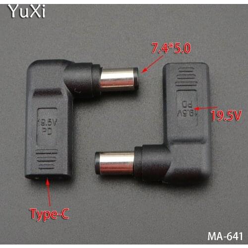 YuXi 1pcs/lot USB 3.1 Type-C USB-C Female to DC 7.4*5.0mm Power Charge Charging Adaptor Adapter Connector For HP Laptop replace