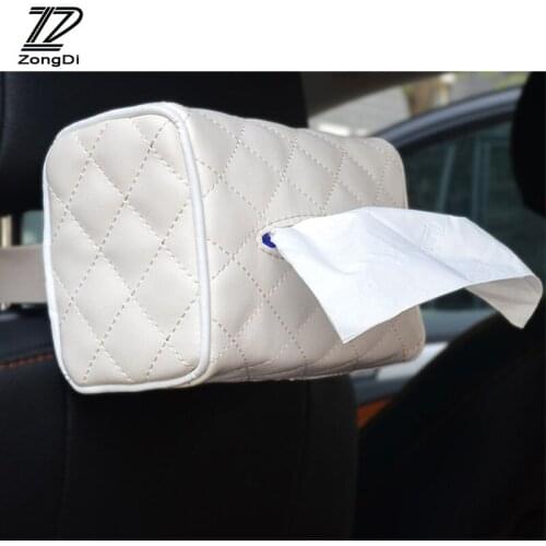 ZD 1Pc Car Hanging Tissue Paper Box for Suzuki Swift Volkswagen Passat B5 B6 Tiguan Jetta MK6 Skoda Octavia A7 A5 Accessories