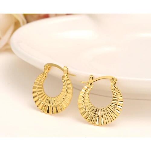 Bangrui Ethiopian/Eritrea/Nigeria/Kenya /Ghana African girls earrings Gold hoop earrings jewelry For Women Wholesale gift
