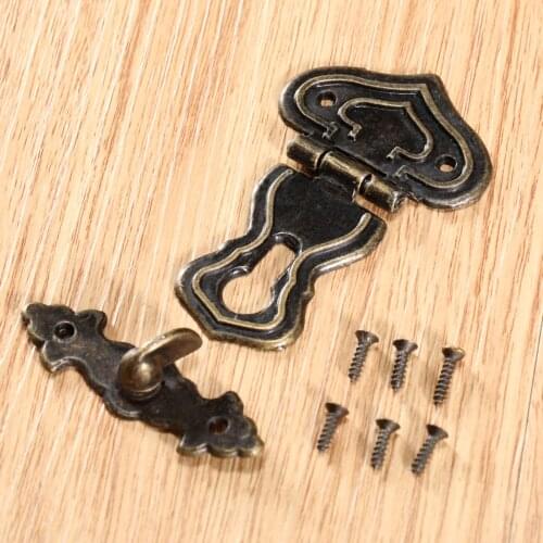 1pc Retro 63*47mm Box Latch Decorative Jewelry Chest Wine Box Wooden Case Toggle Hasp Latch Catch Clasp