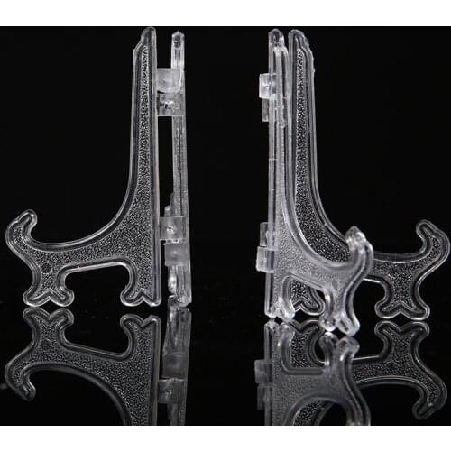 10pcs/set Plastic Display Stand Foldable Holder Easel Coin Medal Token Badge Collection Decorative Shelves 7.5cm*4.3cm