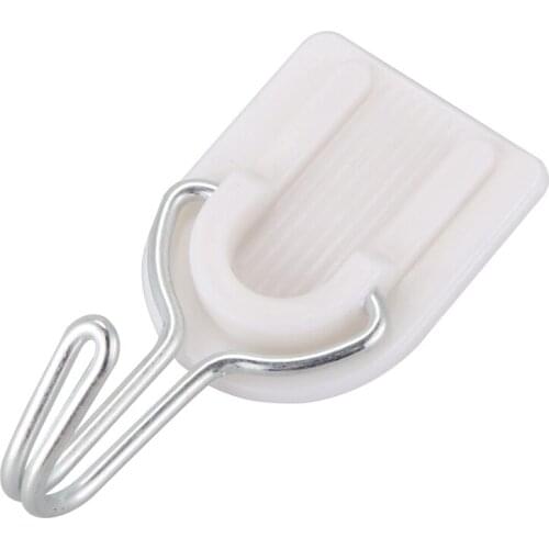 12 Pieces x Wall Hooks Self Adhesive Wall Hook White Plastic Metal Hooks Wall-mounted hooks for coat Under 2kg